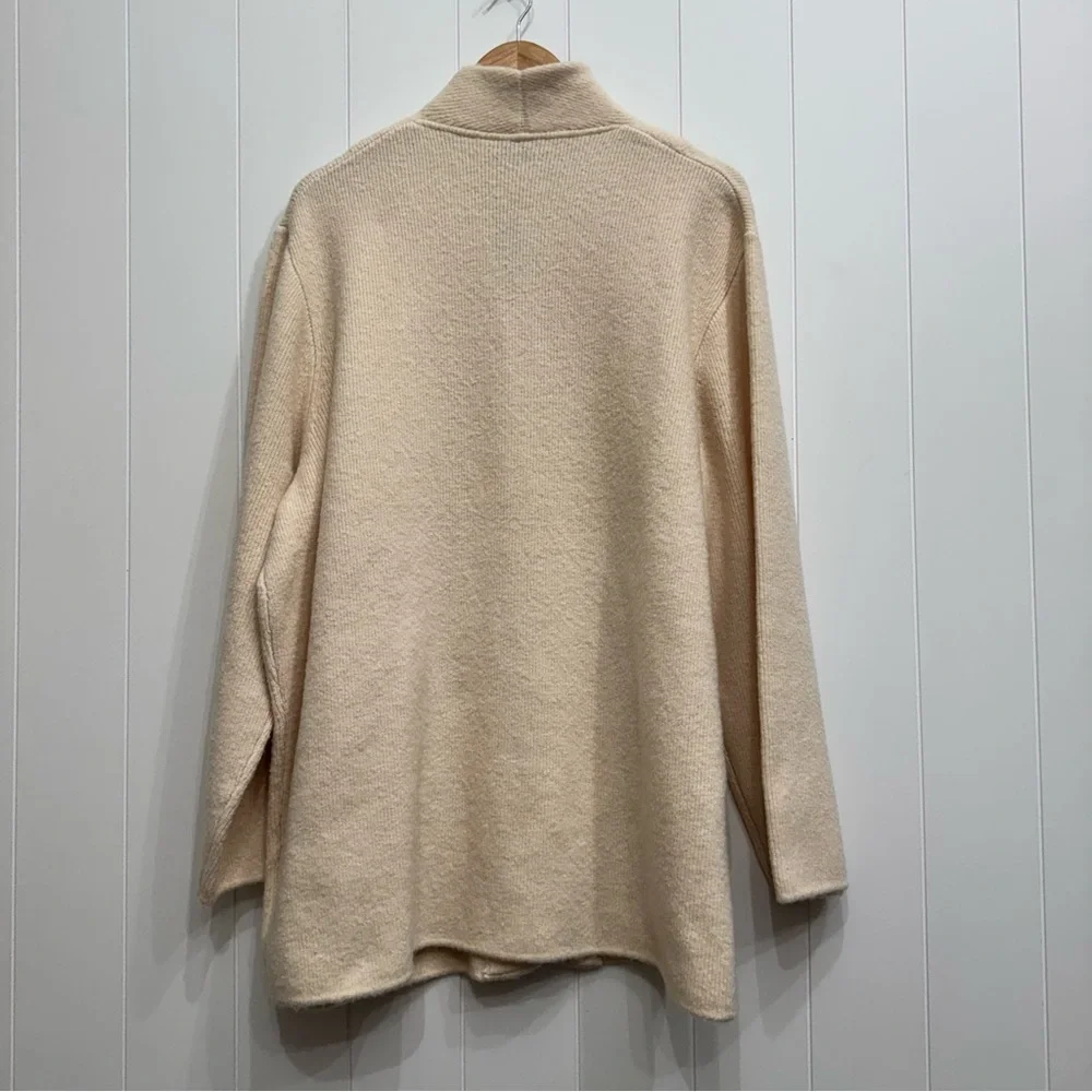 J Crew Cocoon Sweater Blazer Cardigan Merino Wool Alpaca Blend Size 2X Ivory NWT - Picture 7 of 16